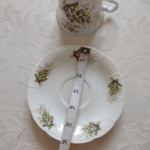 Vintage Carlsbad Boheme Thun Czech fine porcelain cup + saucer floral painted - Picture 3 of 10